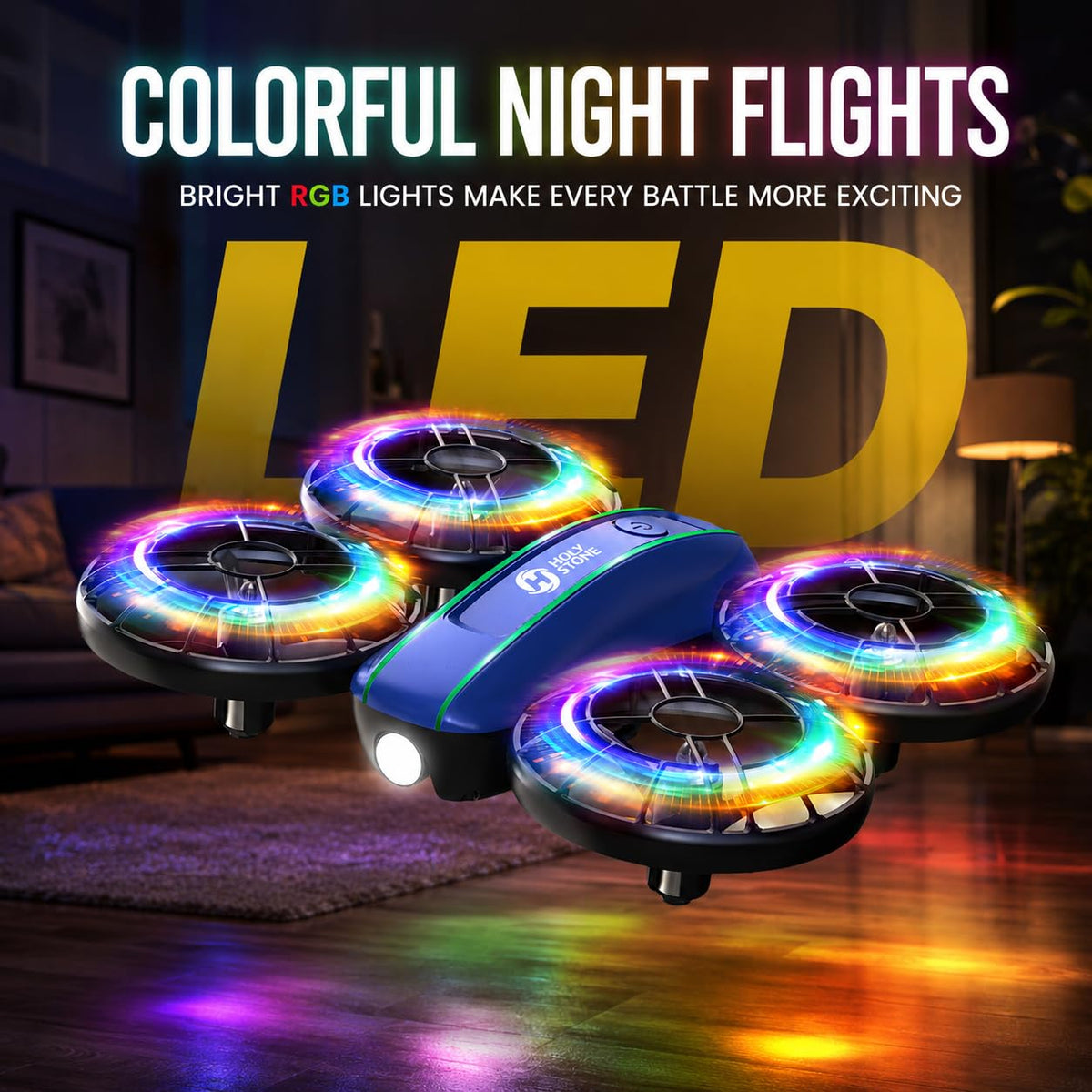 Mini Drone 2-Player Indoor RC Quadcopter Set with 4 Batteries G226853