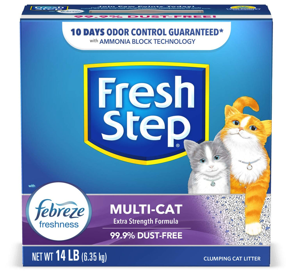 Clumping Cat Litter Multi-Cat Odor Control 14 lbs Pack of 2 I442253