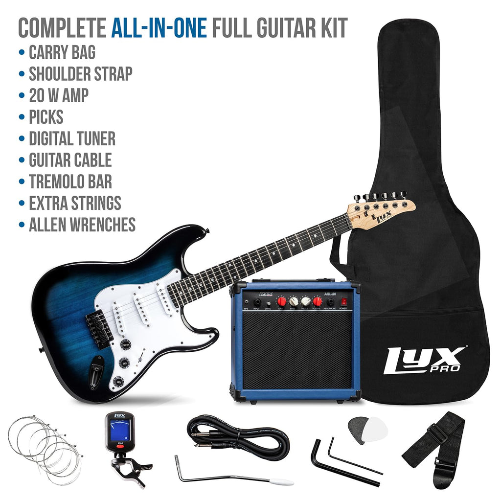 39 inch Electric Guitar Kit with Amplifier Blue C13991
