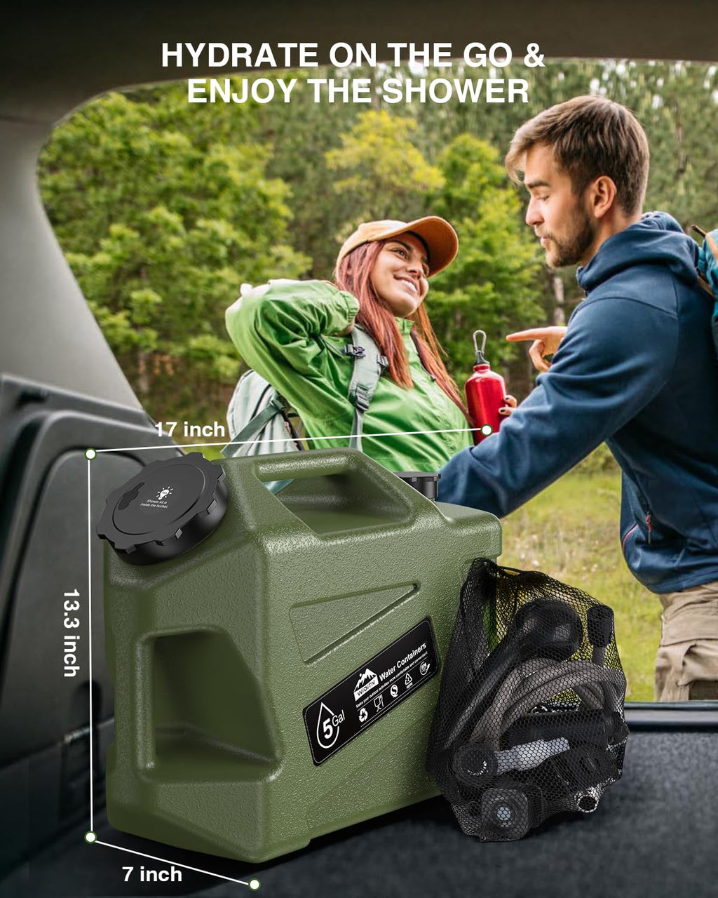 Portable Camping Shower with Water Jug J466772