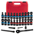 27Pcs 3/8" Impact Swivel Socket Set, Metric & SAE J534859