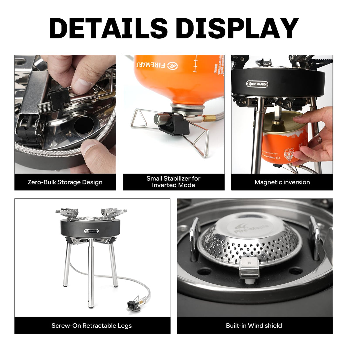 Camping Stove 4400W Gas Stove with Dual Preheating Tube P132