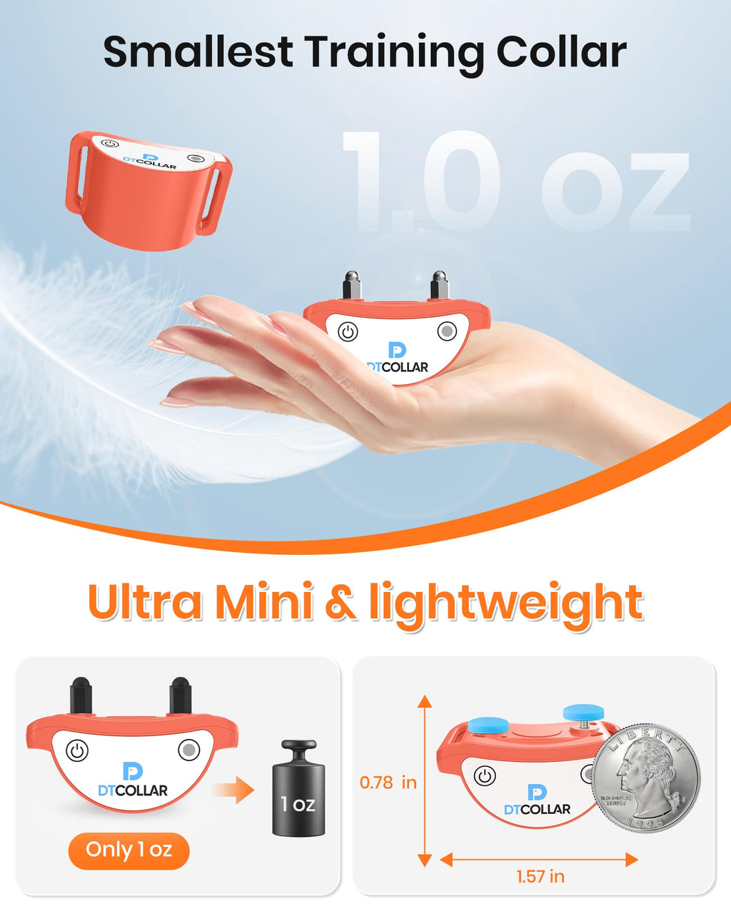 Lightweight Waterproof Cat Training Collar with Remote A469686