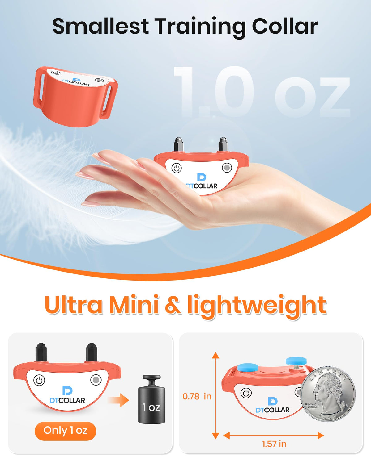 Lightweight Waterproof Cat Training Collar with Remote A469686