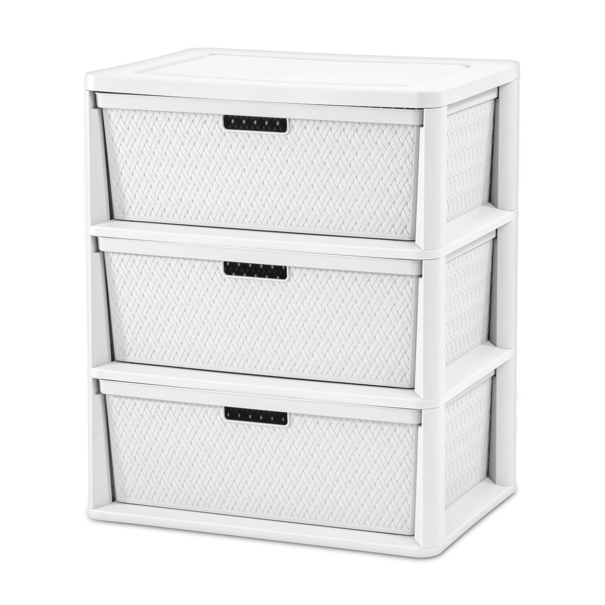 White 3 Drawer Storage Tower B8310