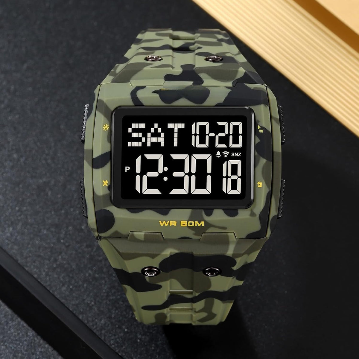 Large Face 5ATM Water Resistant Digital Mens Watch T876420
