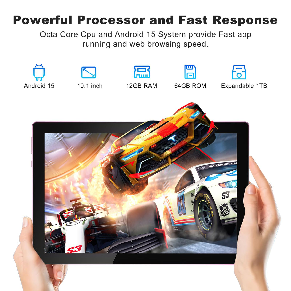 10 Inch Android Tablet with Keyboard 12GB RAM 64GB ROM C766634