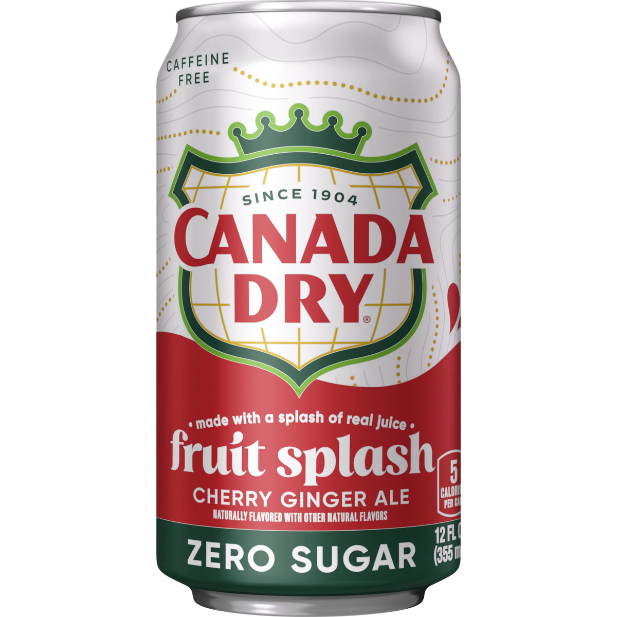 Zero Sugar Cherry Ginger Ale Soda, 12 fl. oz. Cans, 12 Pack U2515