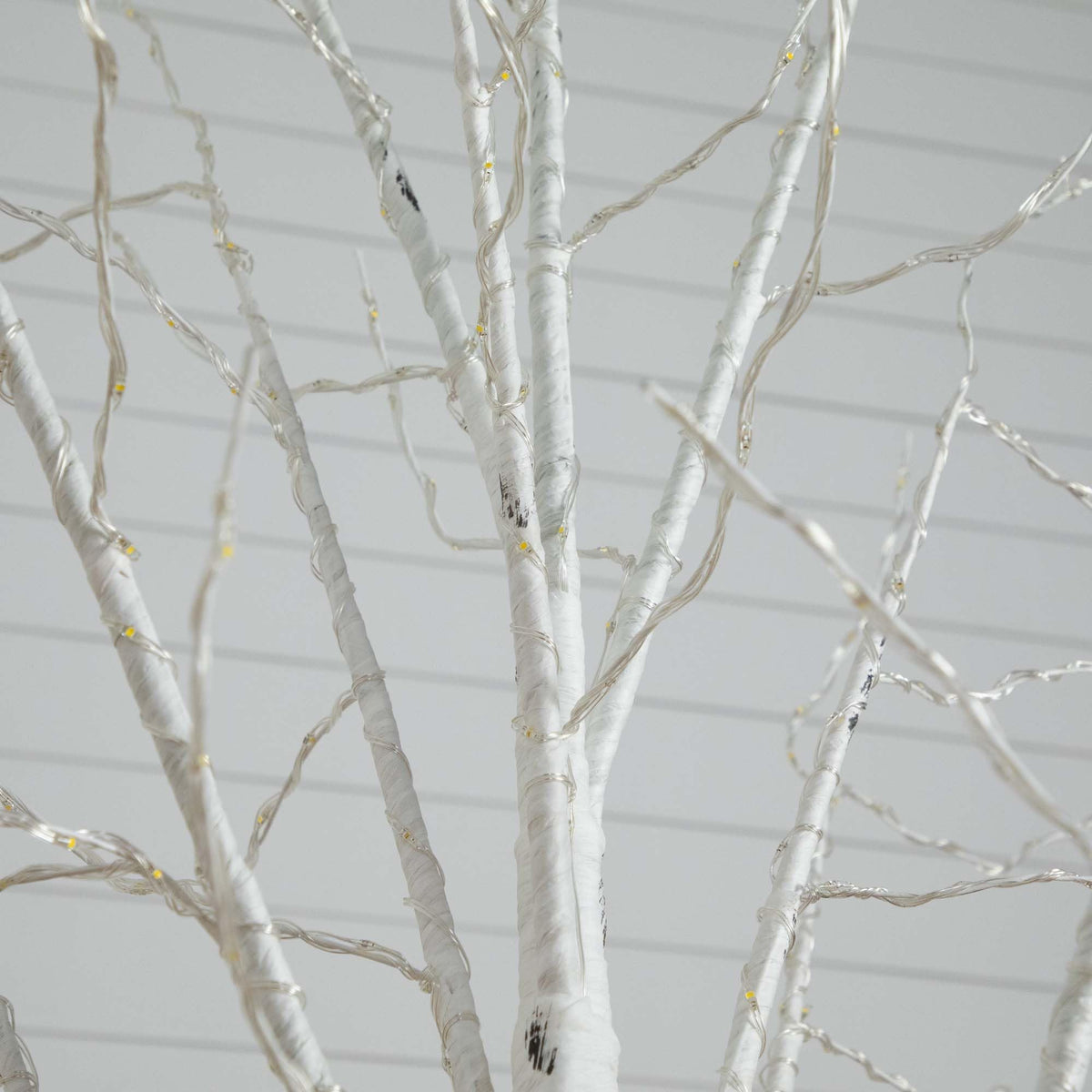8-FT Pre-lit Artificial White Birch Tree with LED Lights E17989