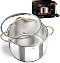 8 Quart 3 Ply Stainless Steel Stock Pot with Lid D87540
