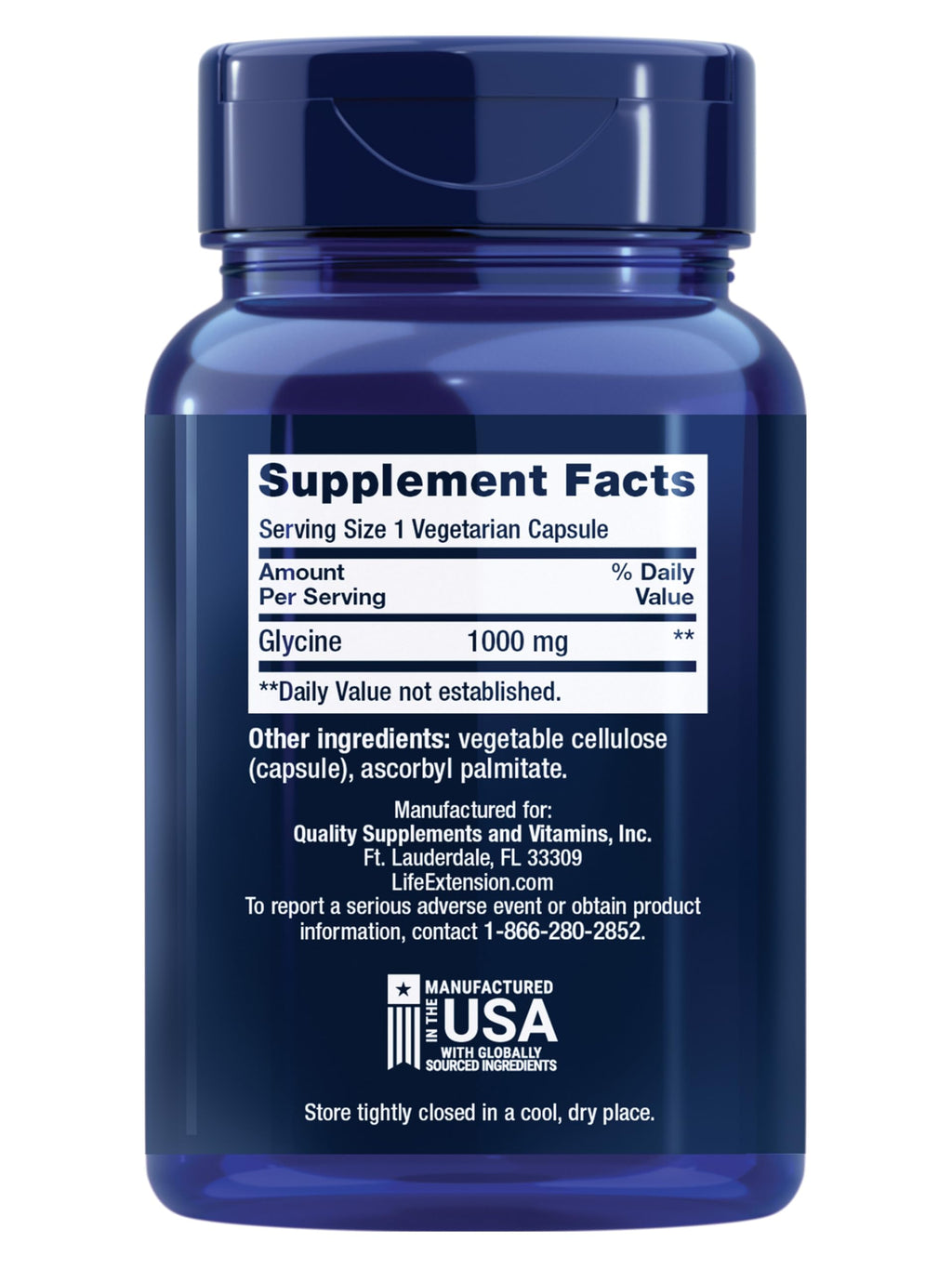 Glycine 1000 mg 100 Capsules G72230