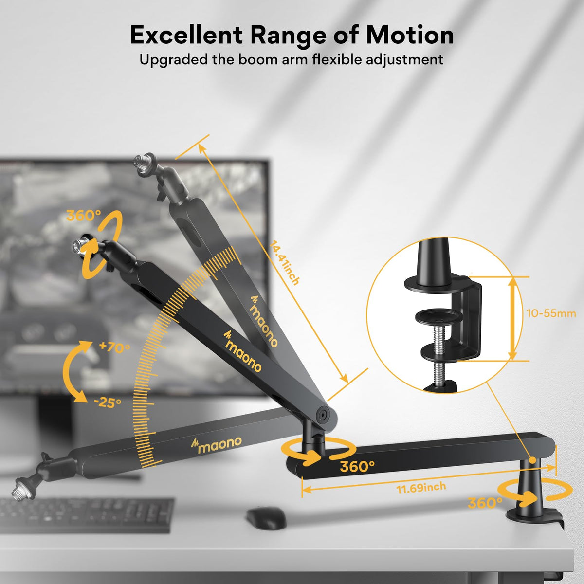 Wireless Gaming Microphone with Boom Arm X149