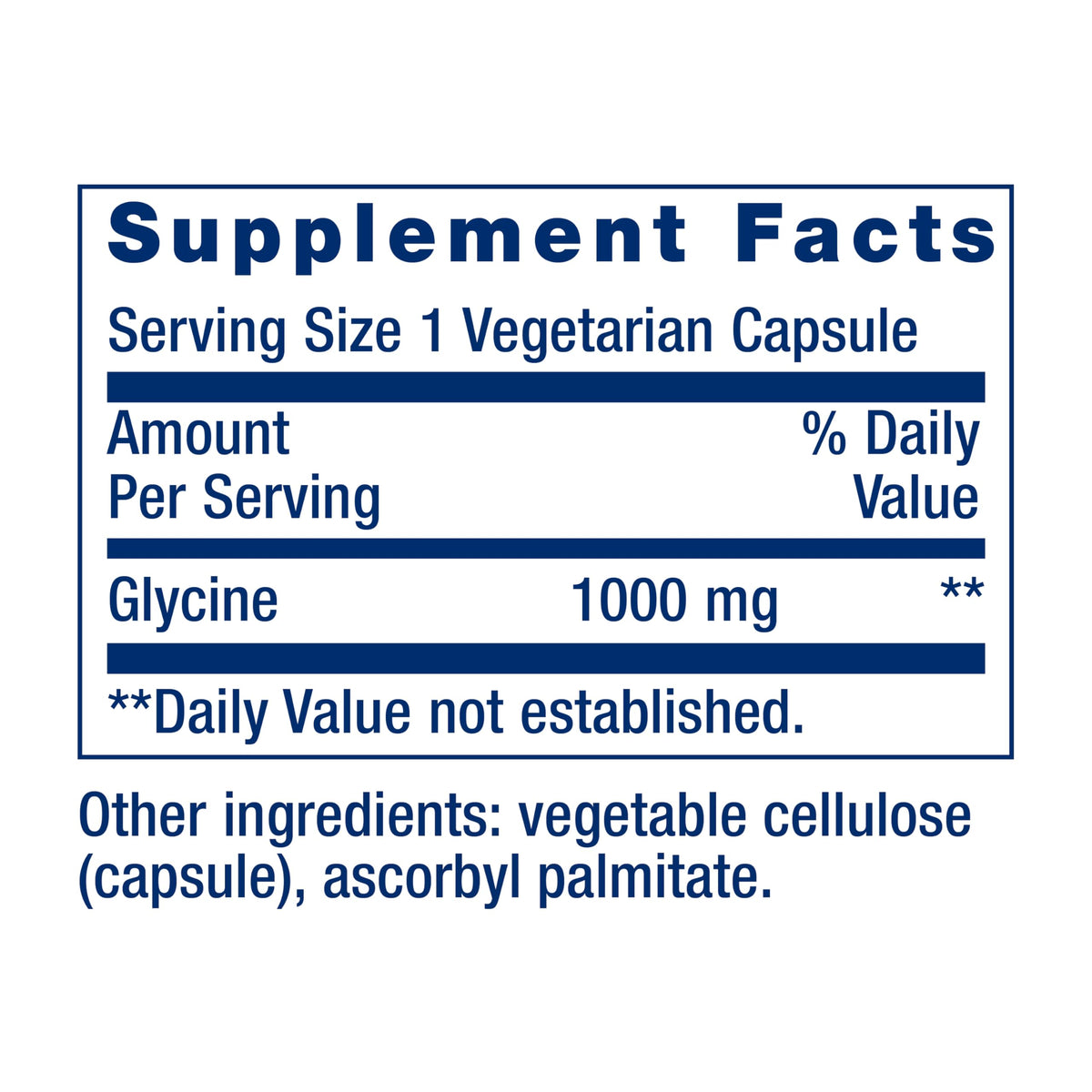 Glycine 1000 mg 100 Capsules G72230