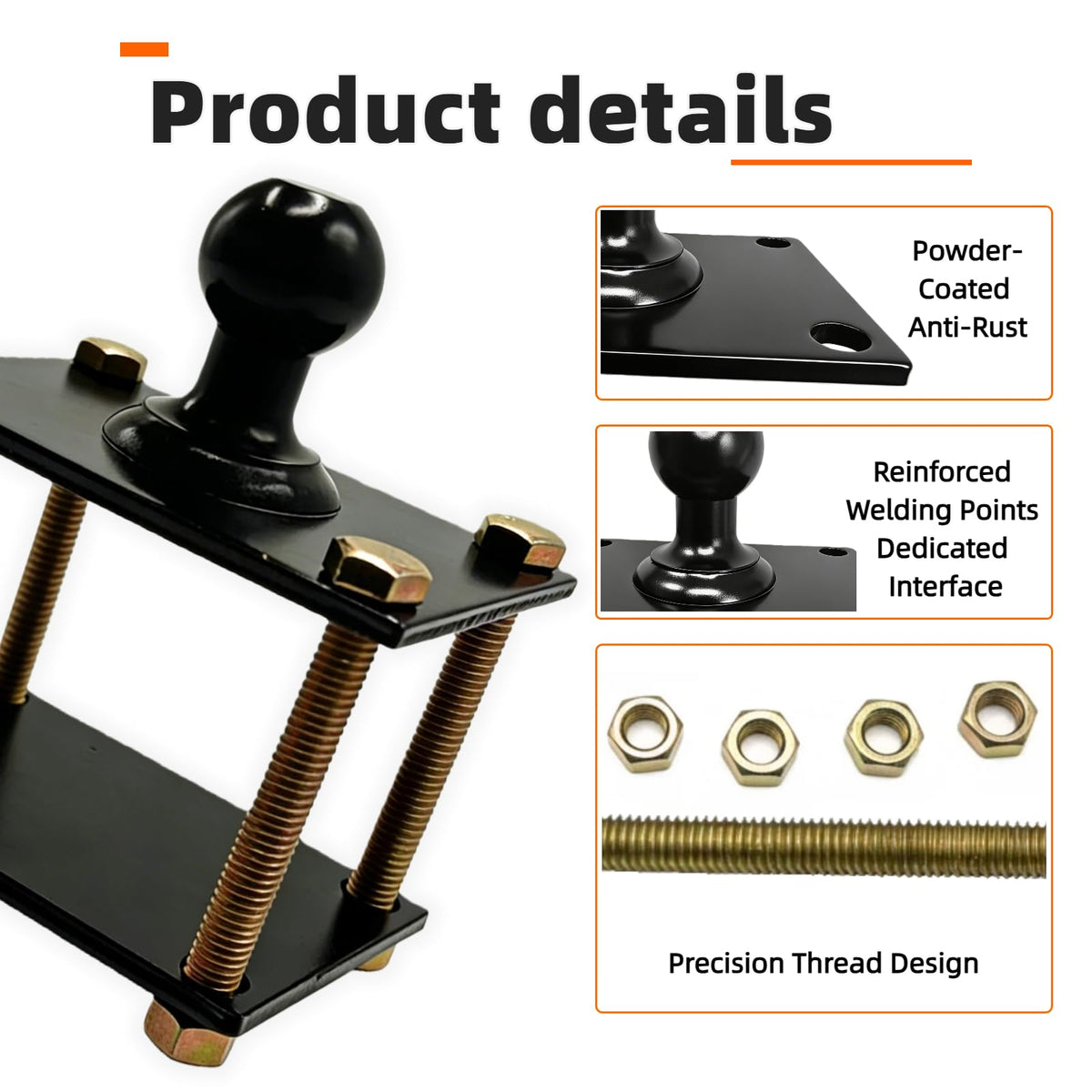Trailer Sway Control Adapter 2"x3" A-Frame Powder-Coated Steel S769