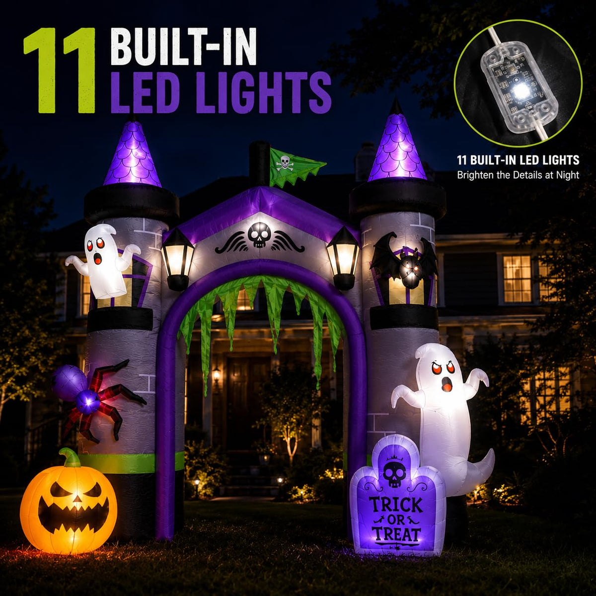 12.5 FT Inflatable Halloween Archway I8418