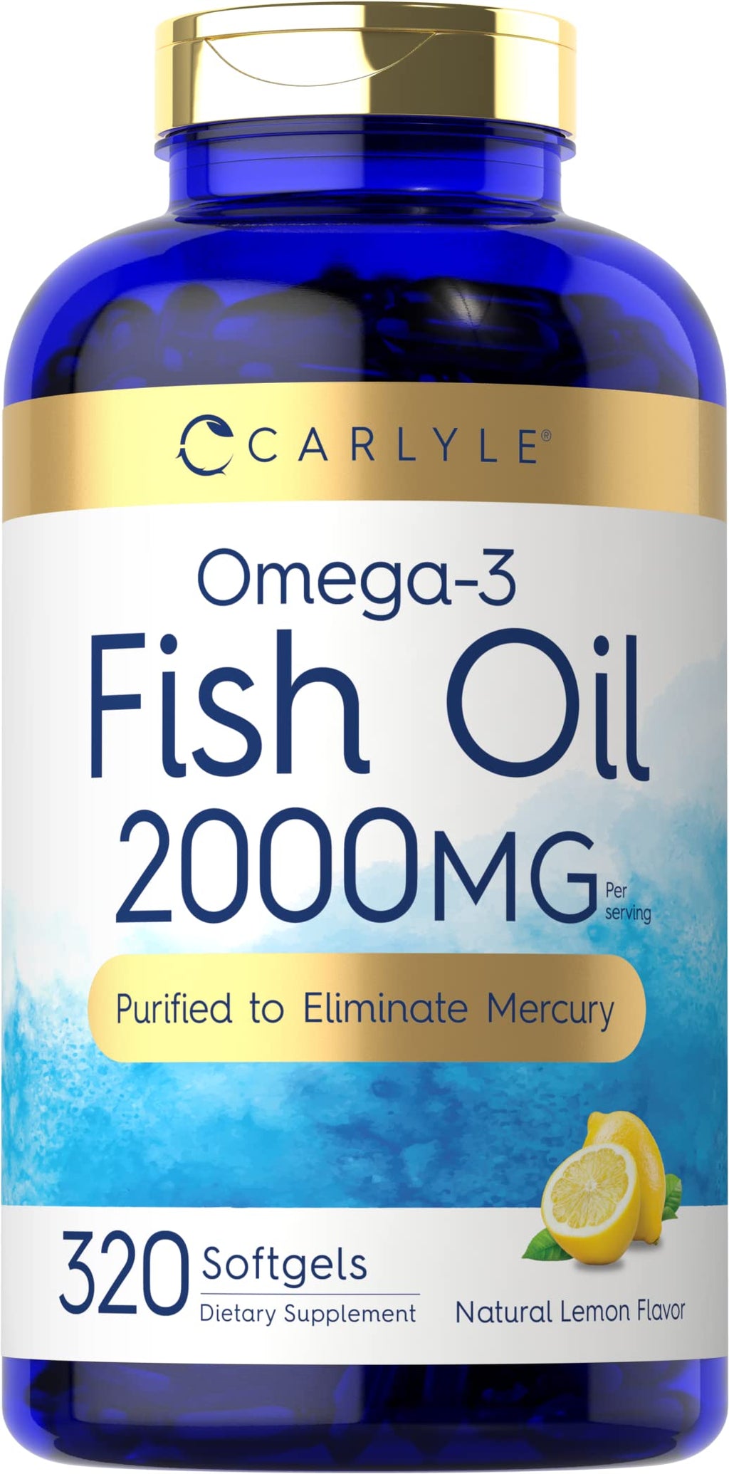 Fish Oil Omega 3 Supplements 2000mg 320 Softgels EPA & DHA K99546