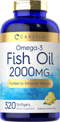 Fish Oil Omega 3 Supplements 2000mg 320 Softgels EPA & DHA K99546