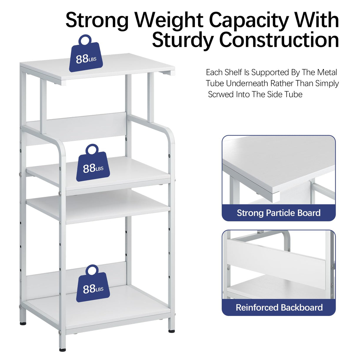 4-Tier Printer Stand with Storage Shelf R49395
