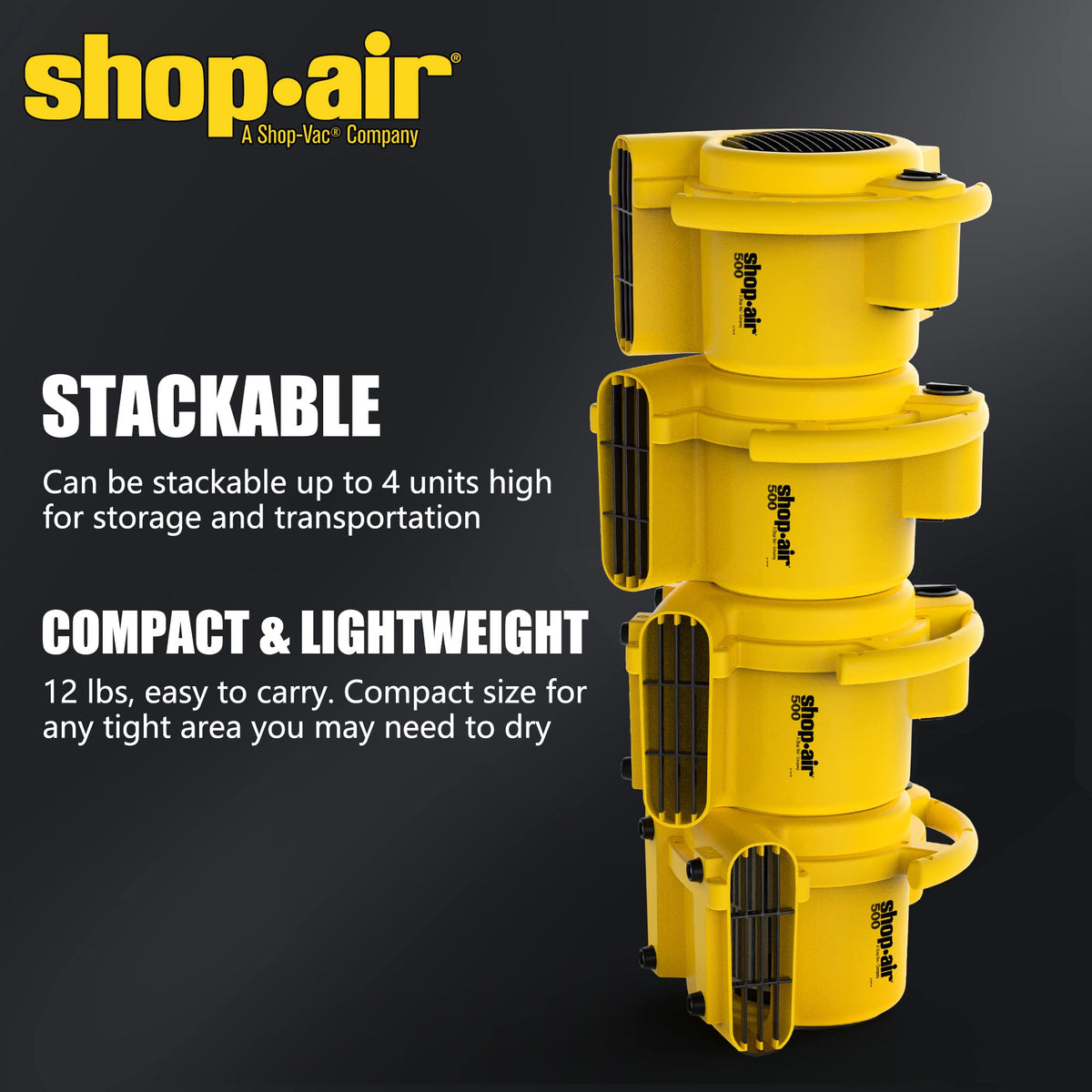 500 Max CFM Air Mover with Onboard Outlets J62974