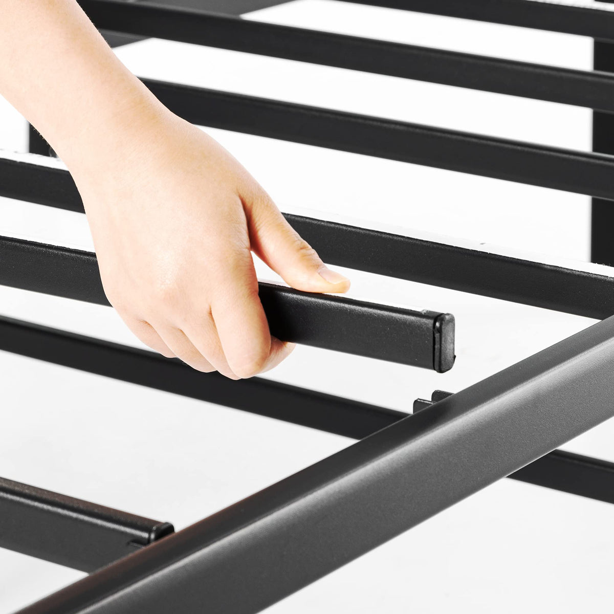 18 Inch Black Metal Platform Bed Frame J423775