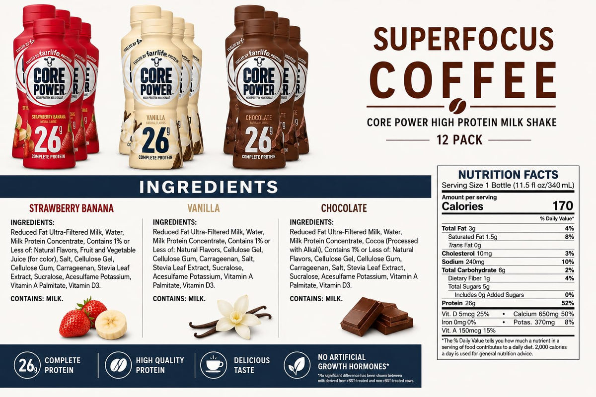 High Protein Milk Shakes Variety 12 Pack 14 Fl Oz S644