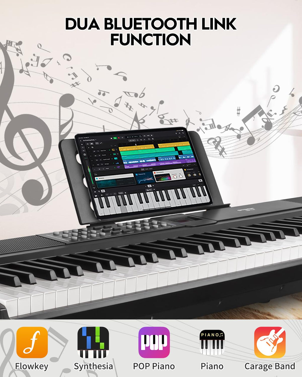 88 Keys Weighted Hammer-Action Digital Piano with Sustain Pedal Q867