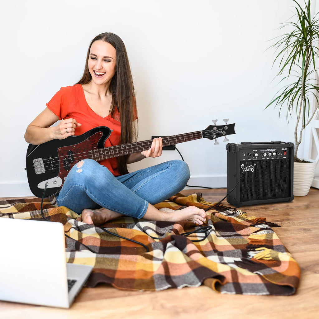 4 String Electric Bass Guitar Beginner Kit with Amp U306048