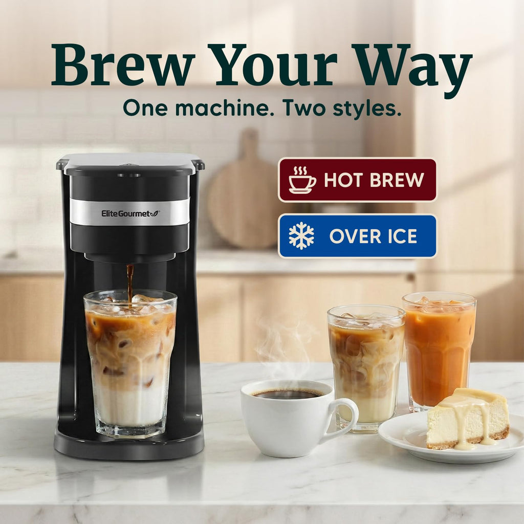 Black Single-Serve Compact Coffee Maker Y556