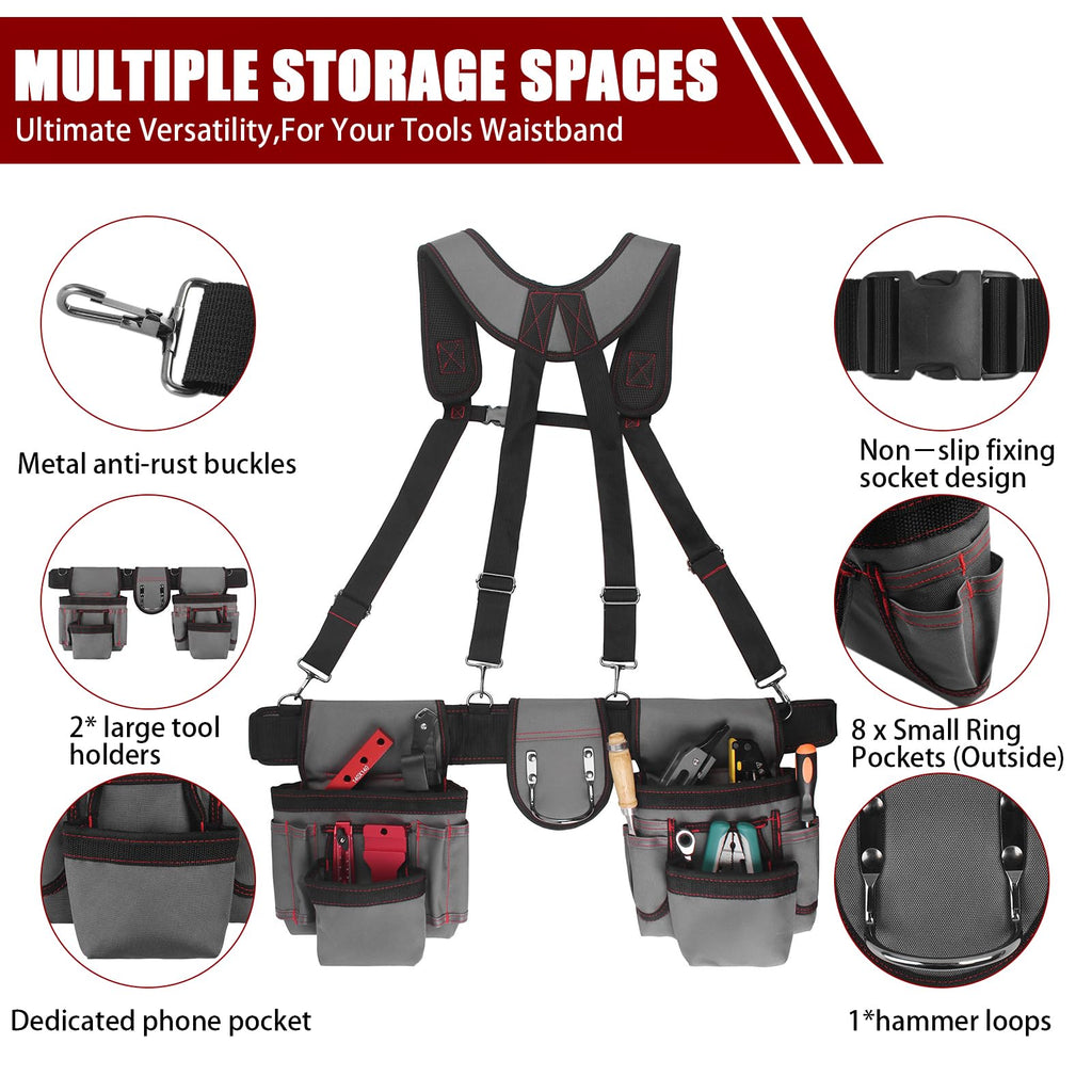 Heavy Duty 22 Pockets Adjustable Tool Belt X385586