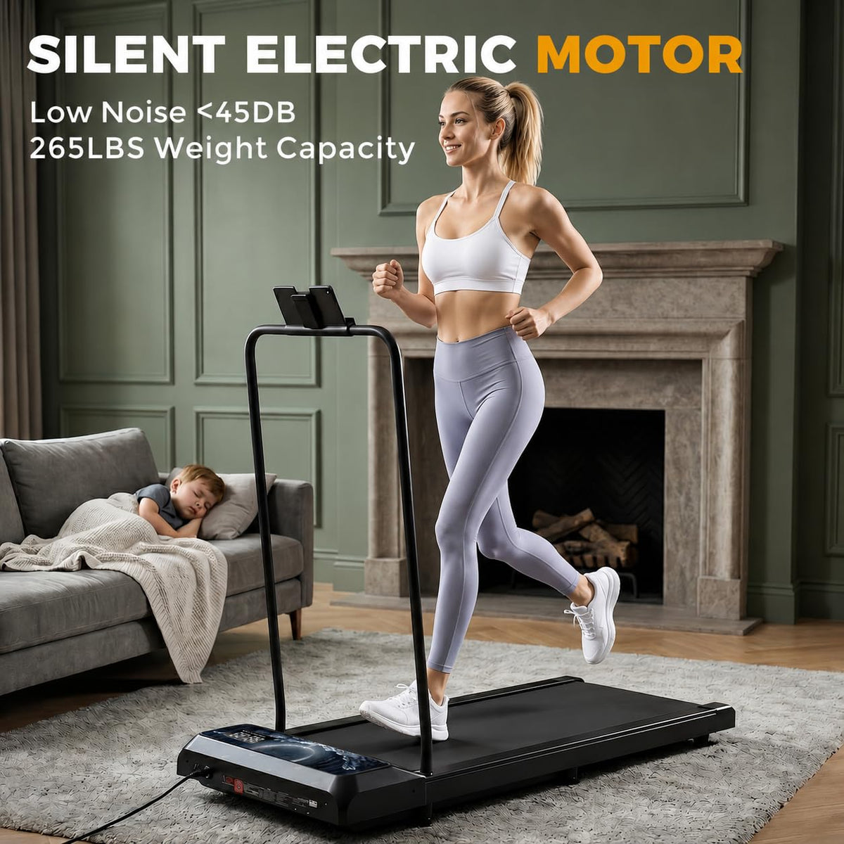 Incline Walking Treadmill Pad with Handle and Remote T735668