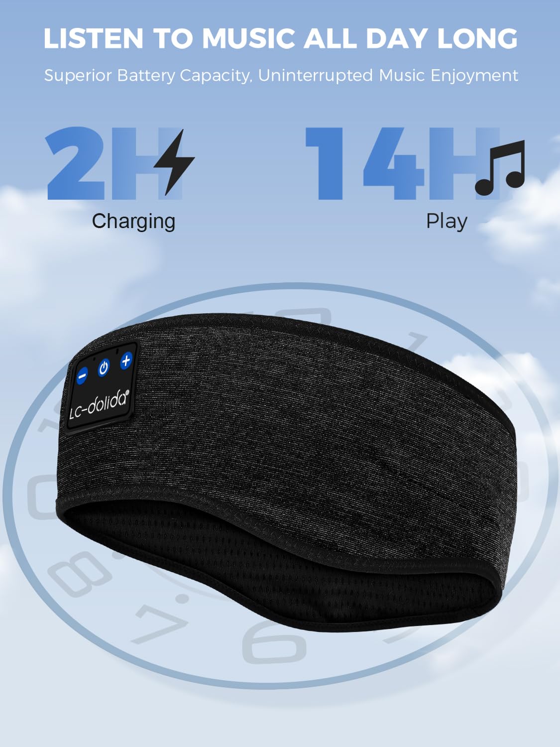 Bluetooth Sleep Headphones Sweat Resistant Wireless Headband I57011