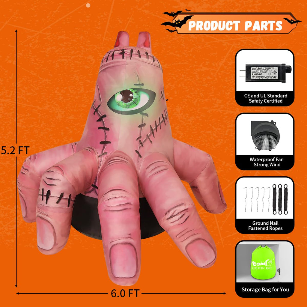 6 FT Halloween Inflatables with Built-in LEDs N647070