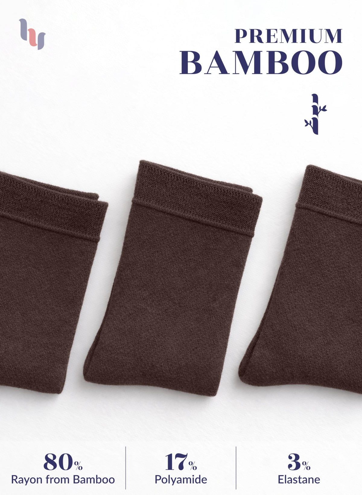 Women's Thin Bamboo Crew Socks, 3-6 Pairs X43812