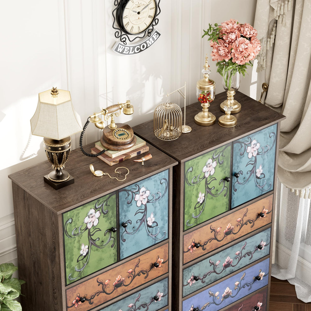 50" H Boho 4 Drawer Dresser R847