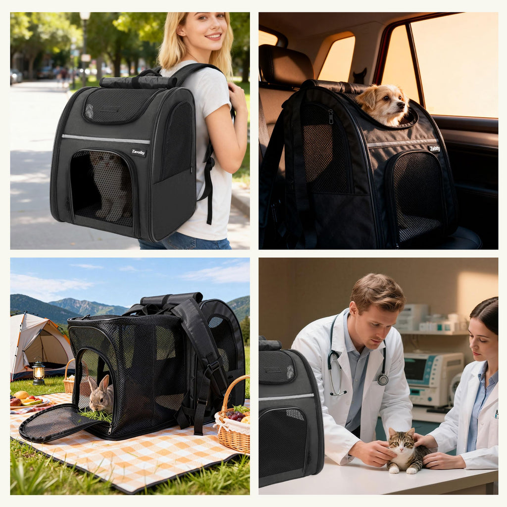 Expandable Airline Approved Cat Backpack Carrier with Breathable Mesh K310554