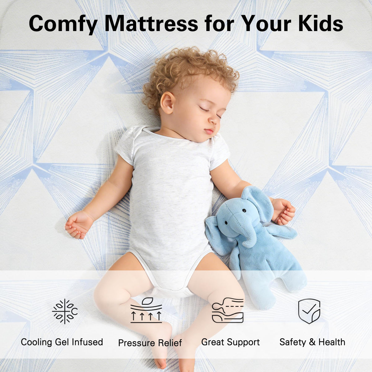 6 Inch Gel Memory Foam Twin Size Mattress M2552
