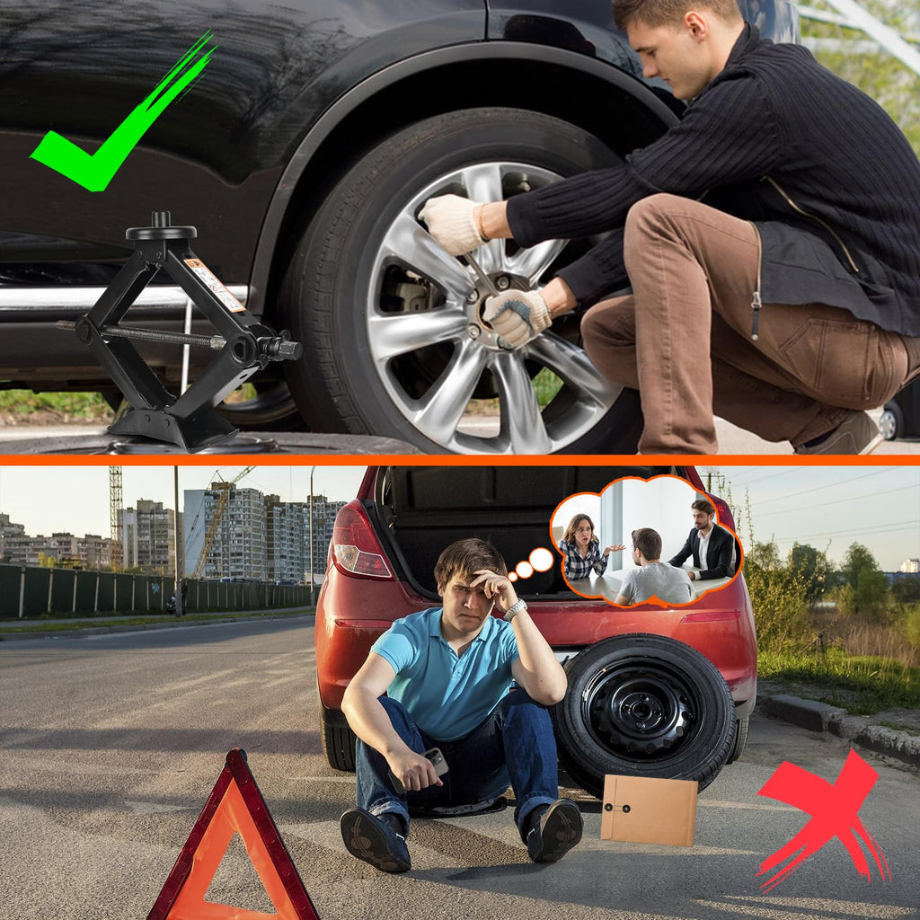 2.5 Ton Scissor Jack with Jack Pads & Tire Repair Kit Z752