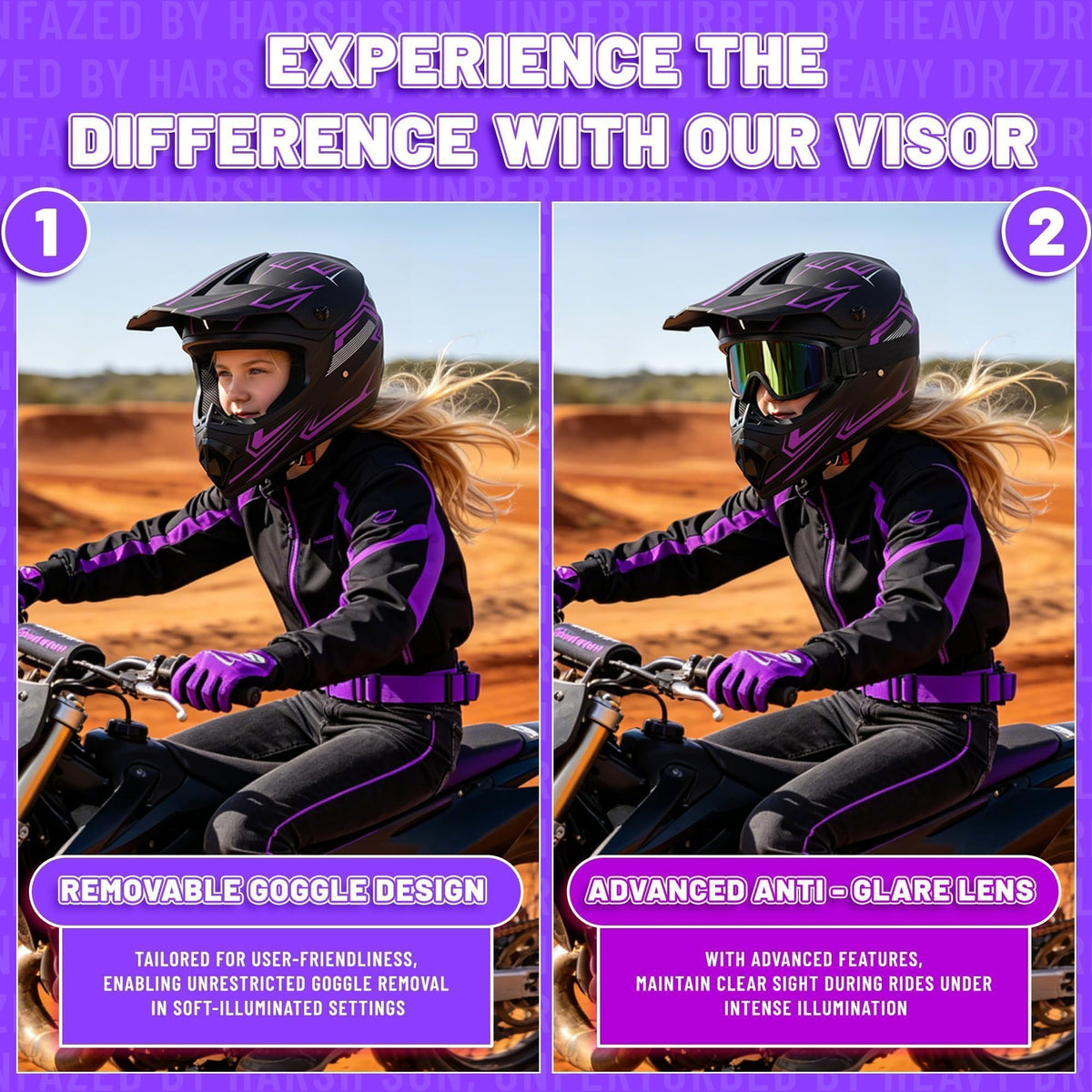 DOT Certified Kids Youth Full Face Motorcycle Helmet W180139