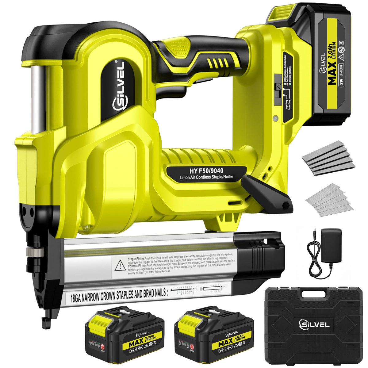 2" Cordless Brad Nailer, 2-in-1 21V Electric Brad Nailer with Battery D99948