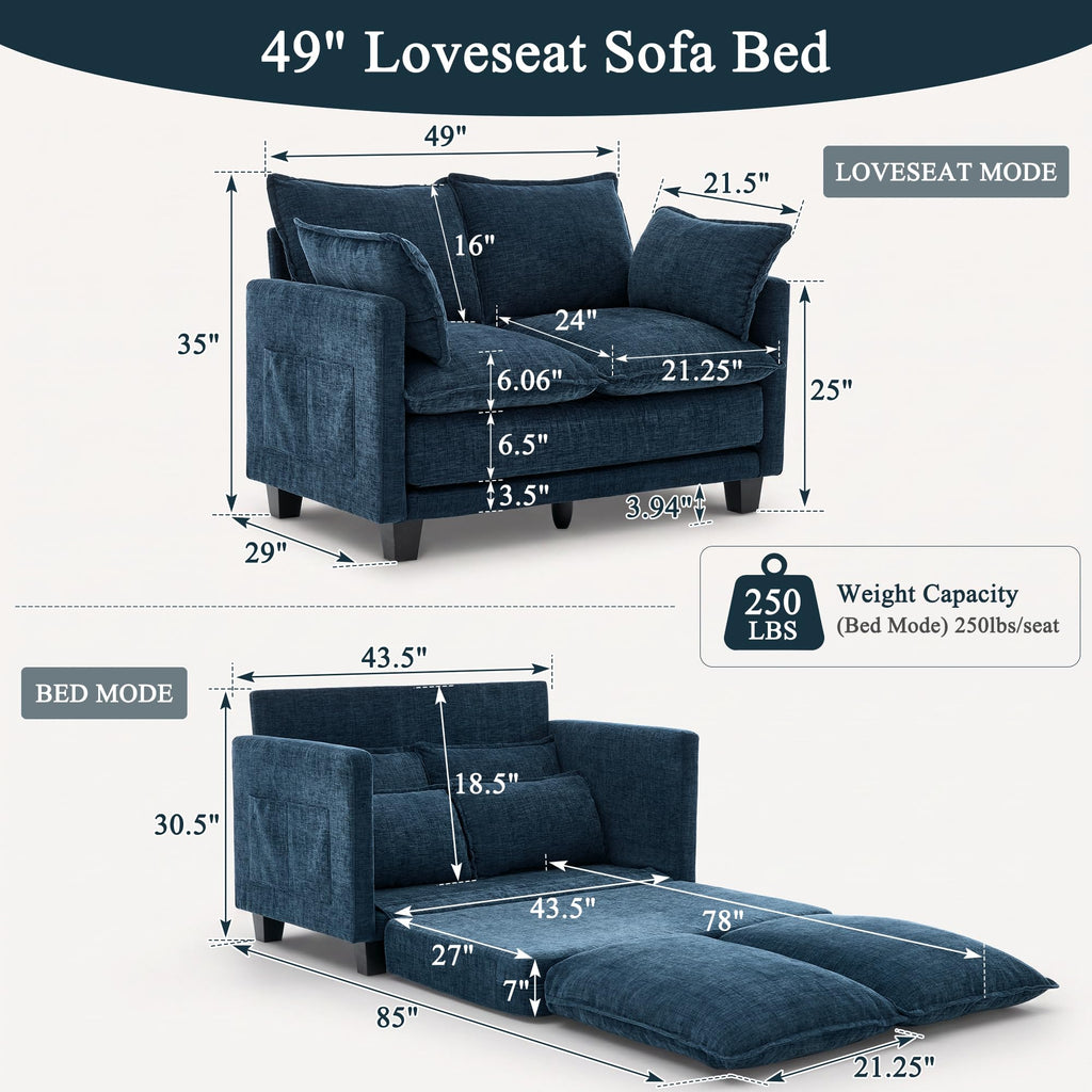 49" Convertible Sofa Bed G674848