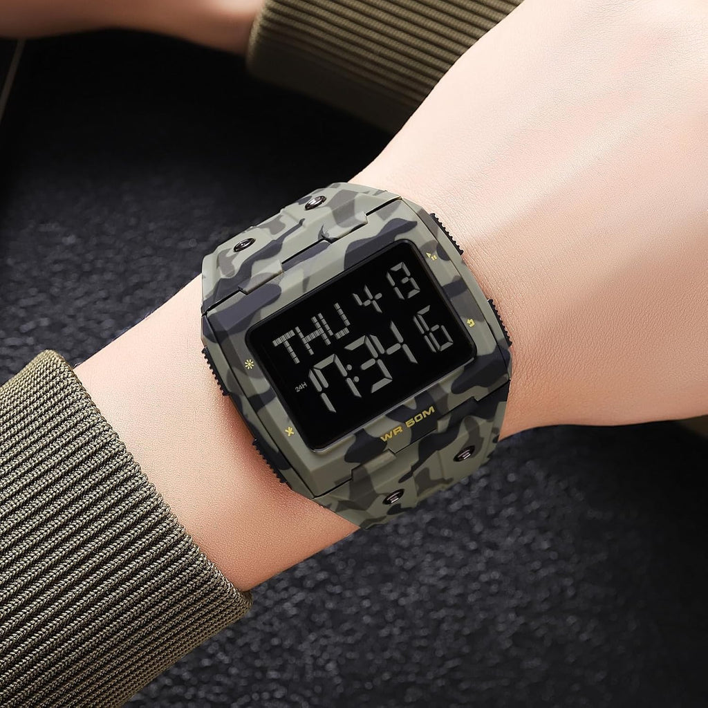 Large Face 5ATM Water Resistant Digital Mens Watch T876420