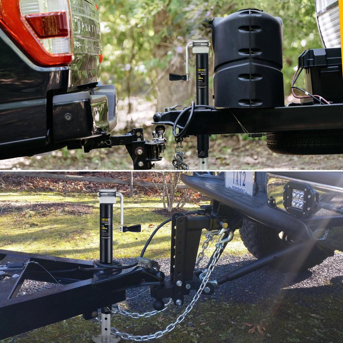 5000 lbs A-Frame Trailer Jack, 15" Vertical Travel with Adjustable Drop Leg P243