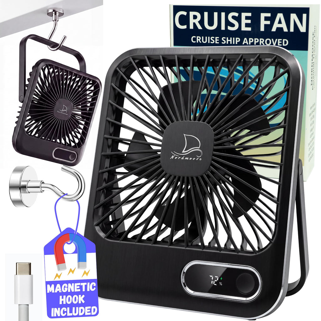 Portable USB Rechargeable Fan with Magnetic Hook N67431