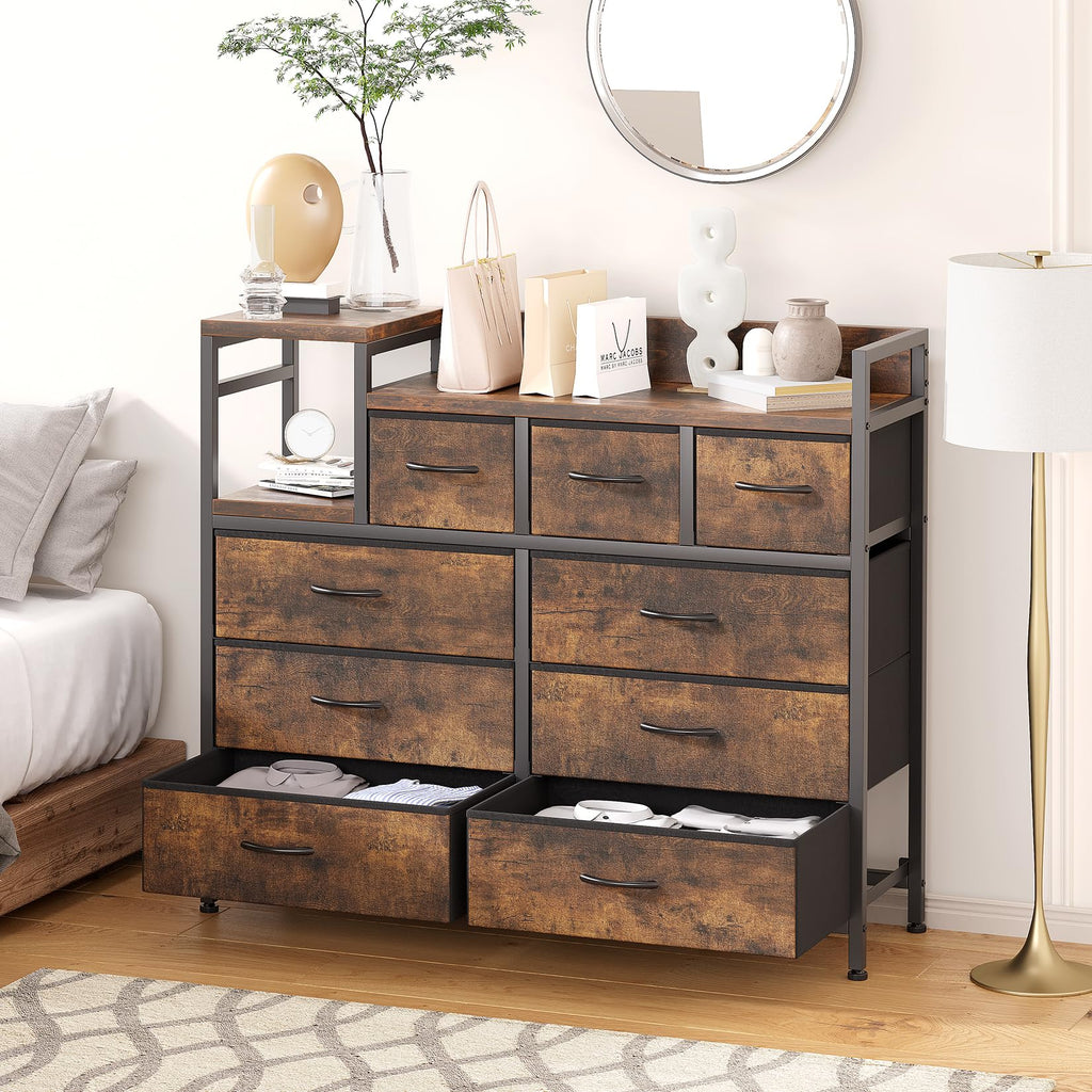 Vintage 9 Drawer TV Stand E7816