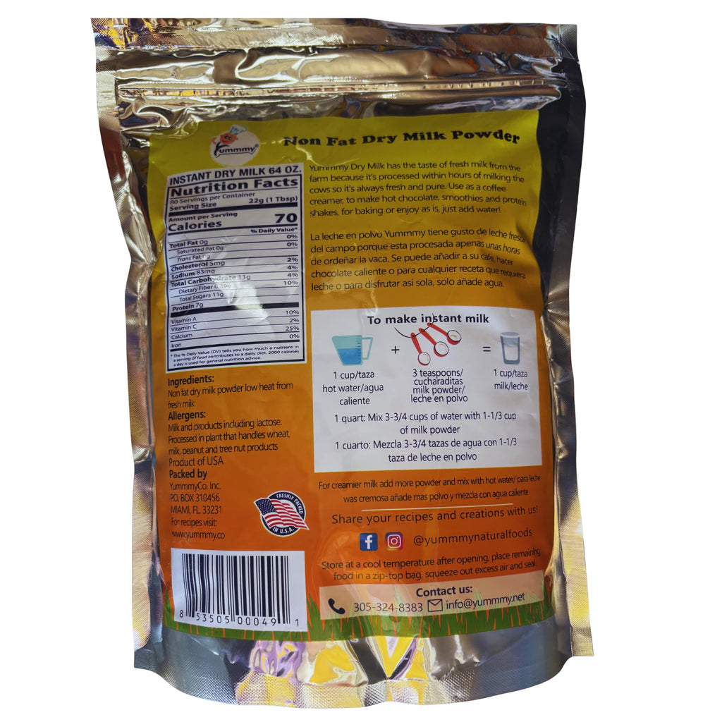 64 oz Instant Nonfat Powdered Dry Milk F7964