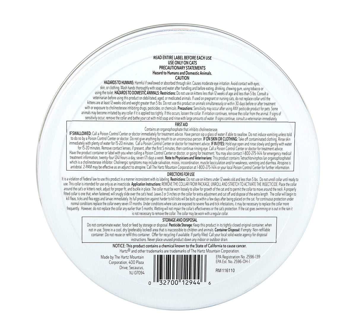 Flea & Tick Collar for Cats & Kittens 2 Pack H60219