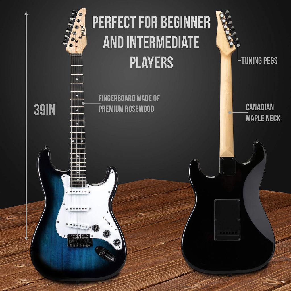 39 inch Electric Guitar Kit with Amplifier Blue C13991