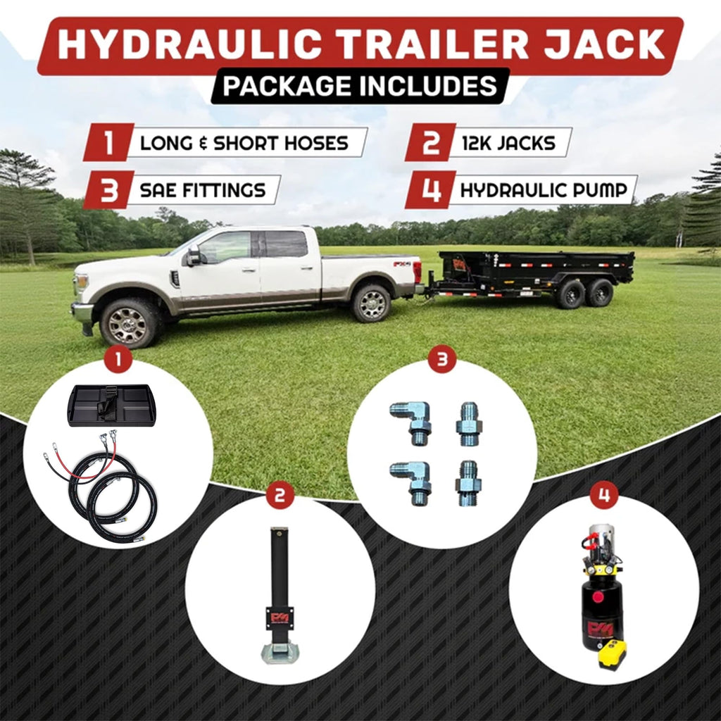 Hydraulic Trailer Jack 12,000 lb Double Acting Bolt On N52375