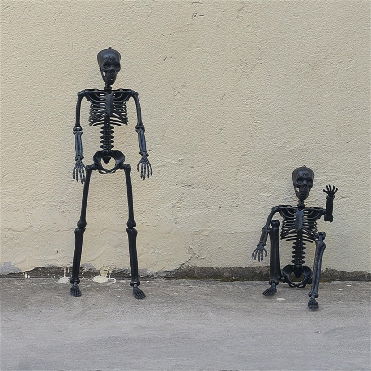 Halloween Human Skeleton Decorations, 35.4" Posable Full Body Skeleton Z90741