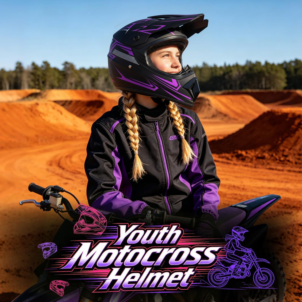 DOT Certified Kids Youth Full Face Motorcycle Helmet W180139